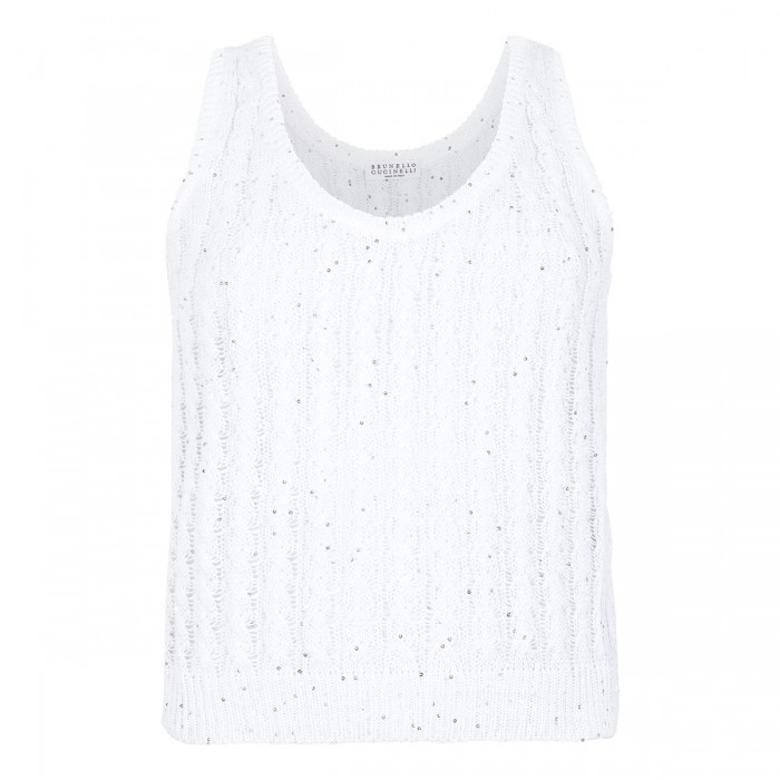 Openwork knit top