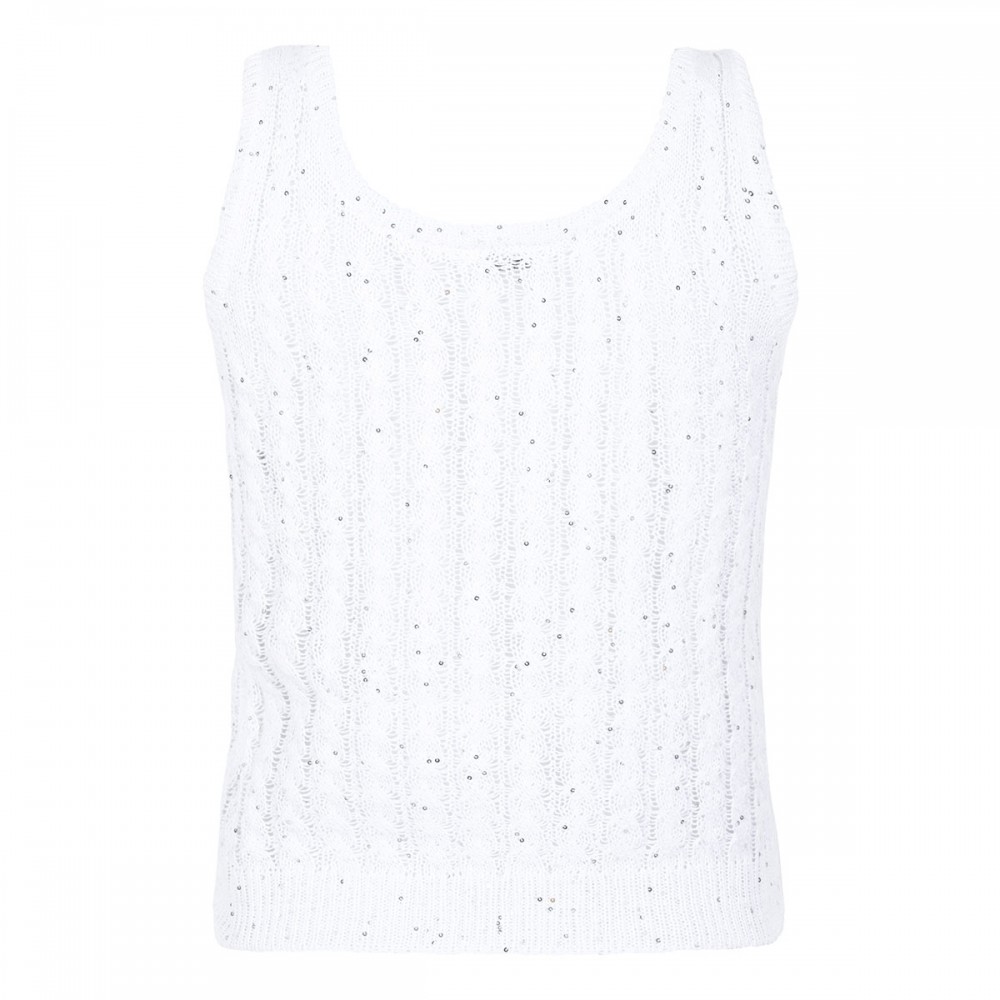 Openwork knit top
