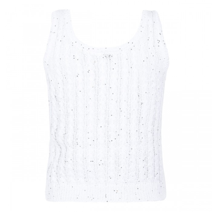 Openwork knit top