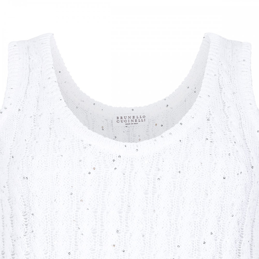 Openwork knit top