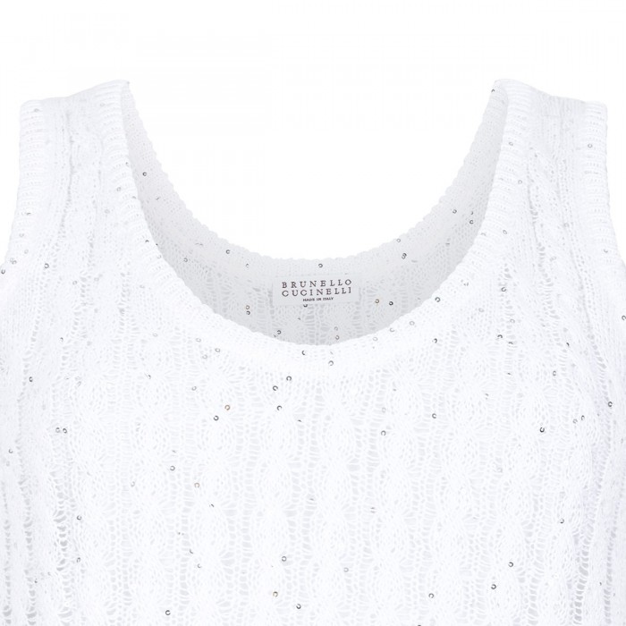 Openwork knit top