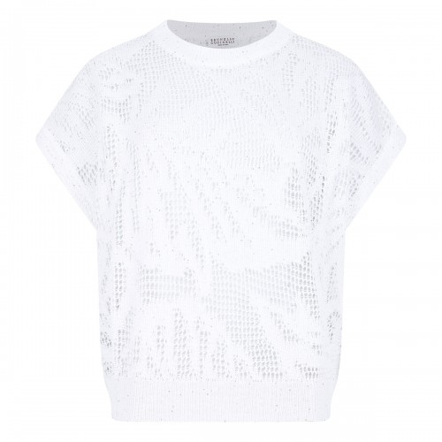 Water lilies knit T-shirt