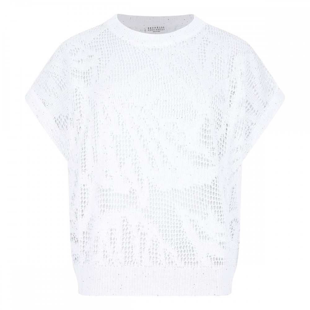 Water lilies knit T-shirt