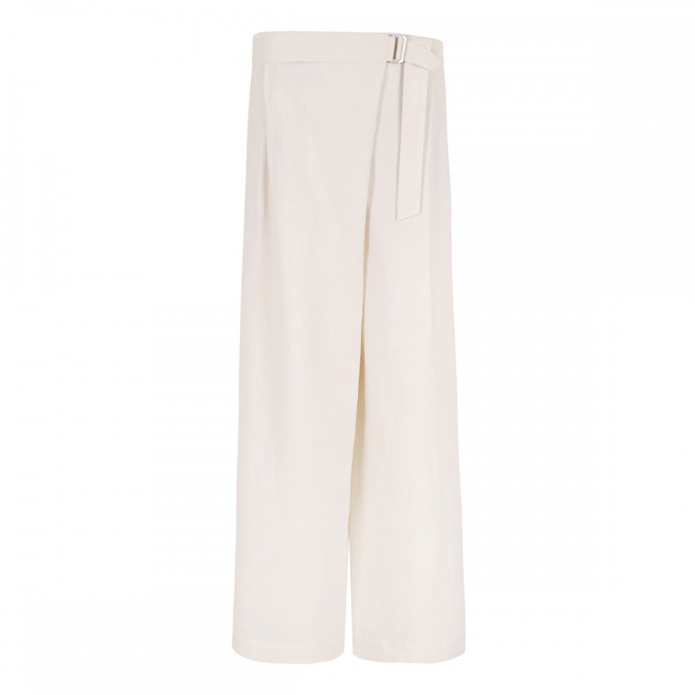 Twill wrap pants