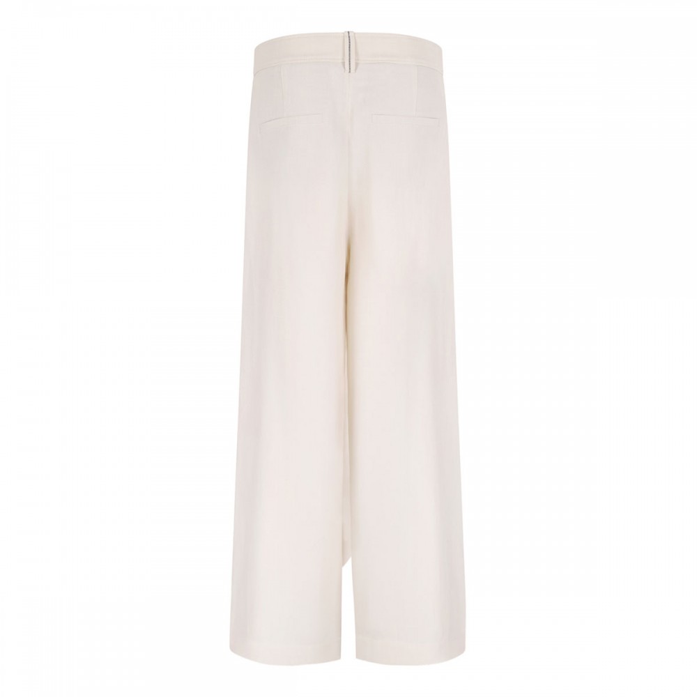 Twill wrap pants