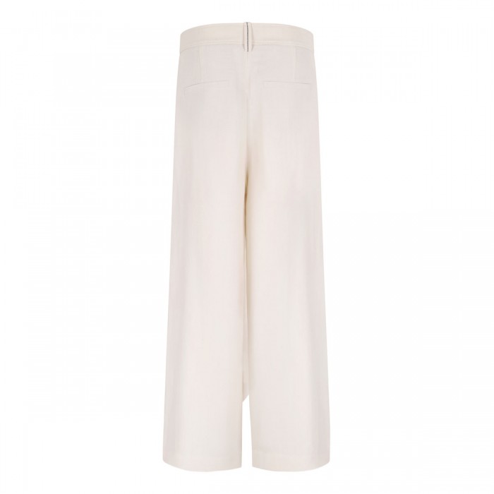 Twill wrap pants