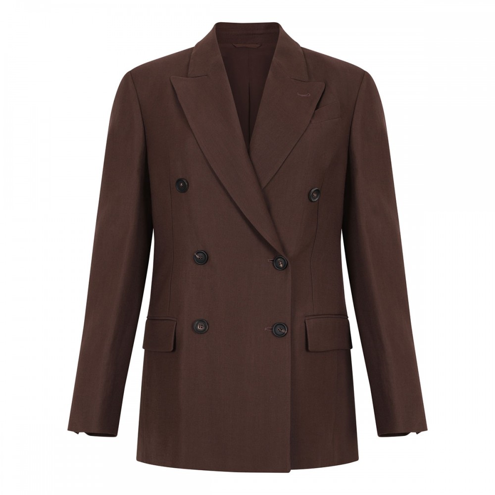 Twill blazer with monili