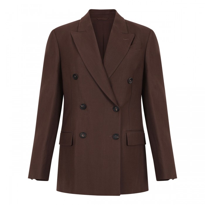 Twill blazer with monili