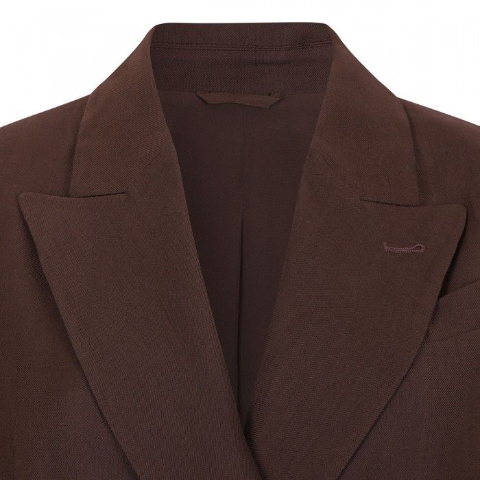 Twill blazer with monili