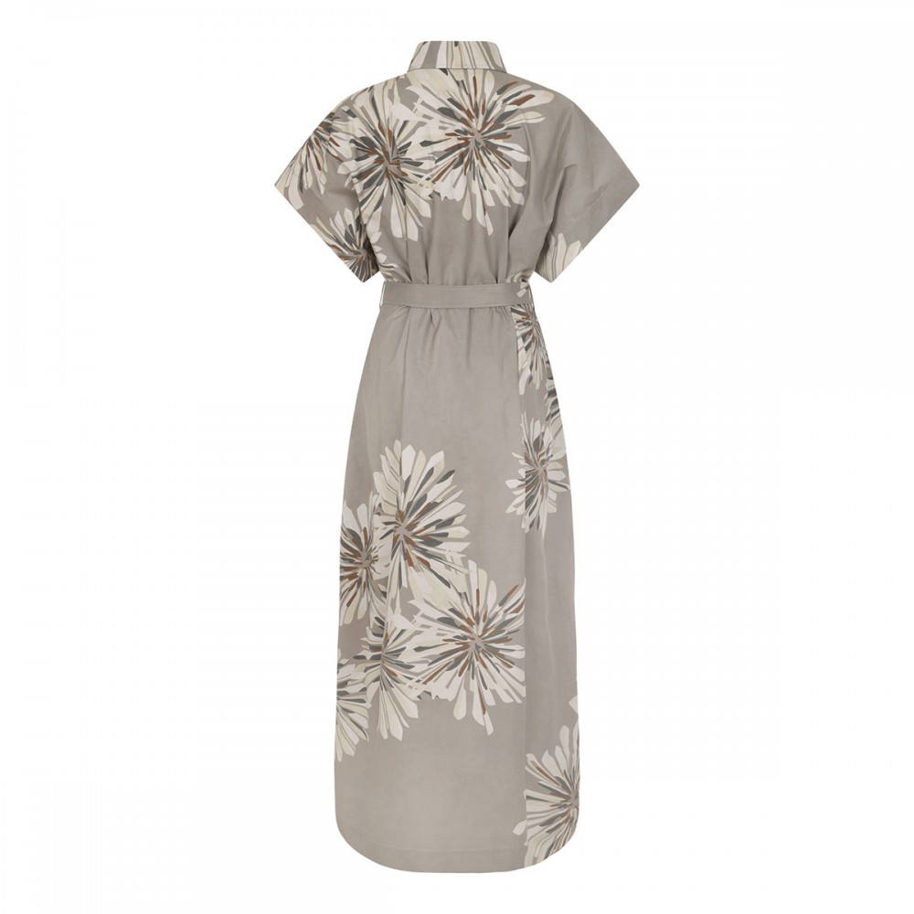 Floral print shirt dress