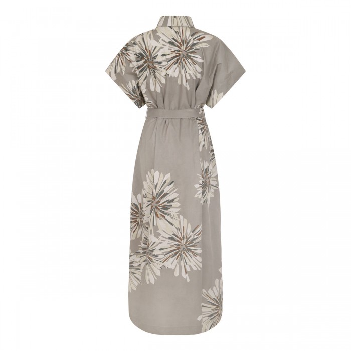 Floral print shirt dress