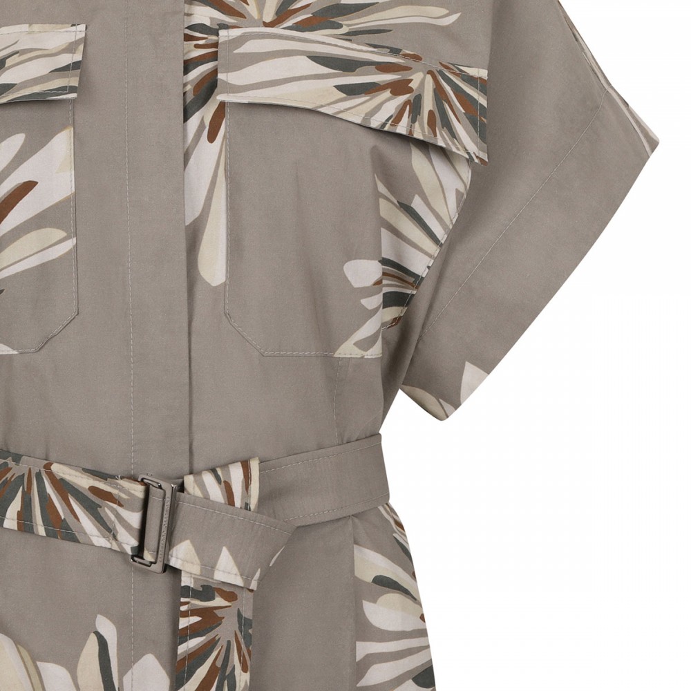 Floral print shirt dress