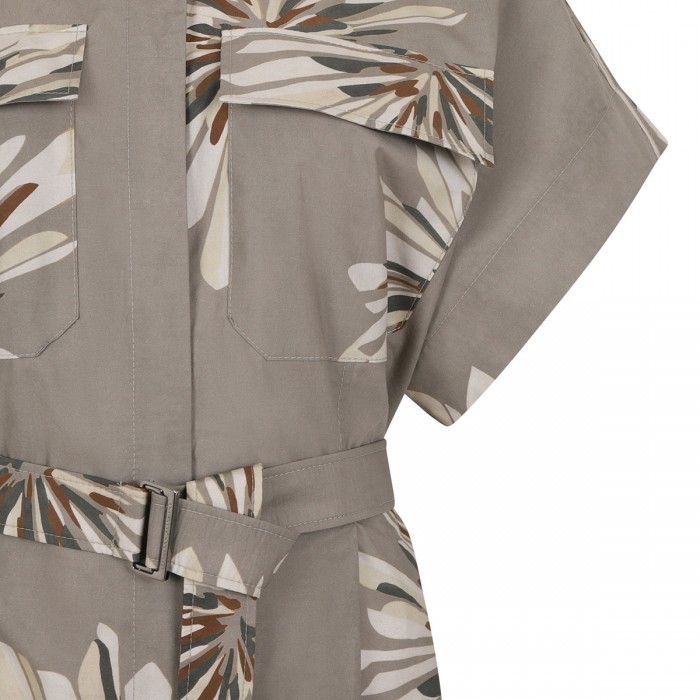 Floral print shirt dress