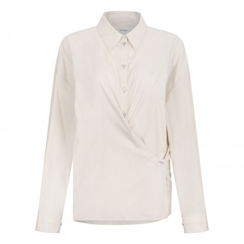Straight collar twisted shirt