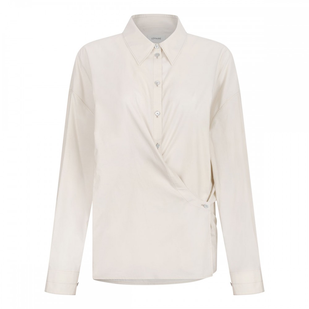 Straight collar twisted shirt