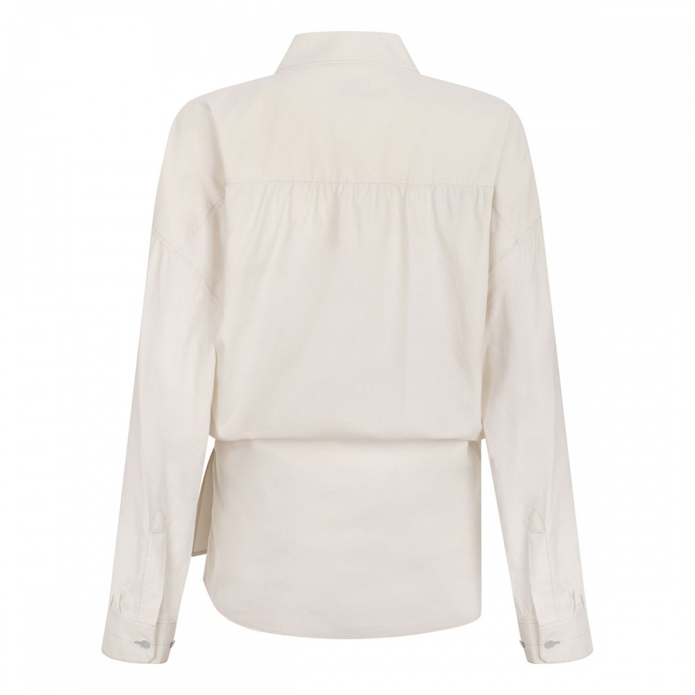 Straight collar twisted shirt