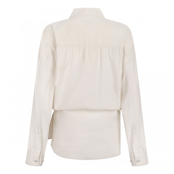 Straight collar twisted shirt