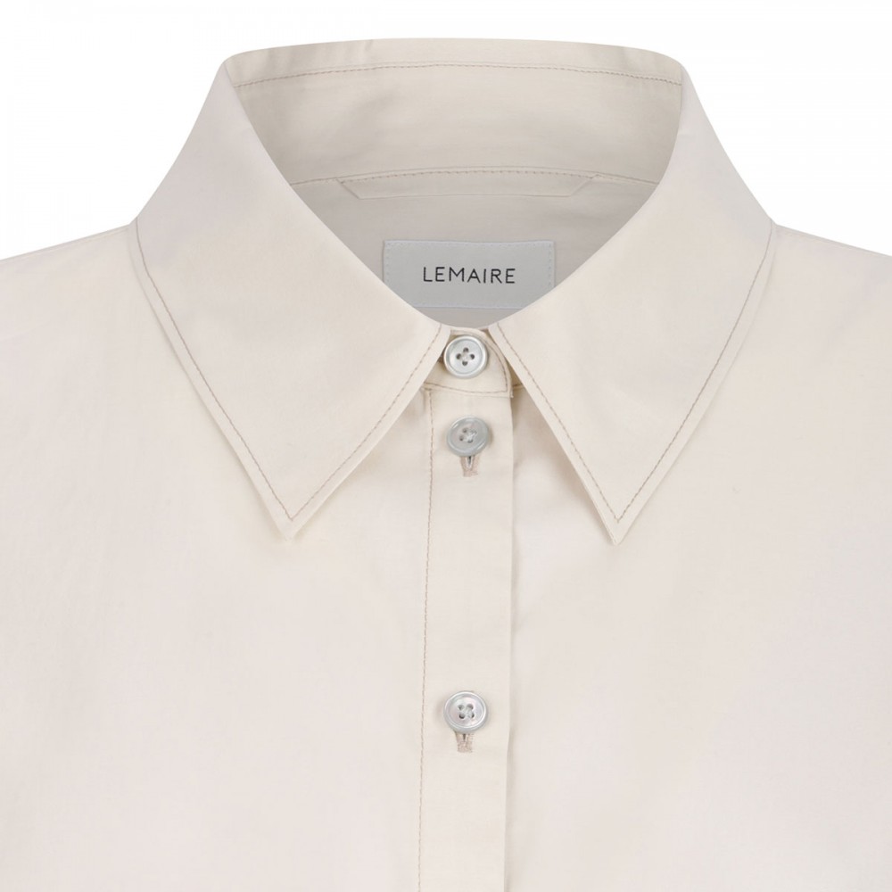 Straight collar twisted shirt