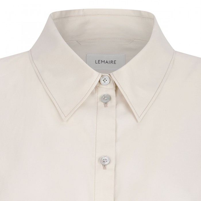 Straight collar twisted shirt