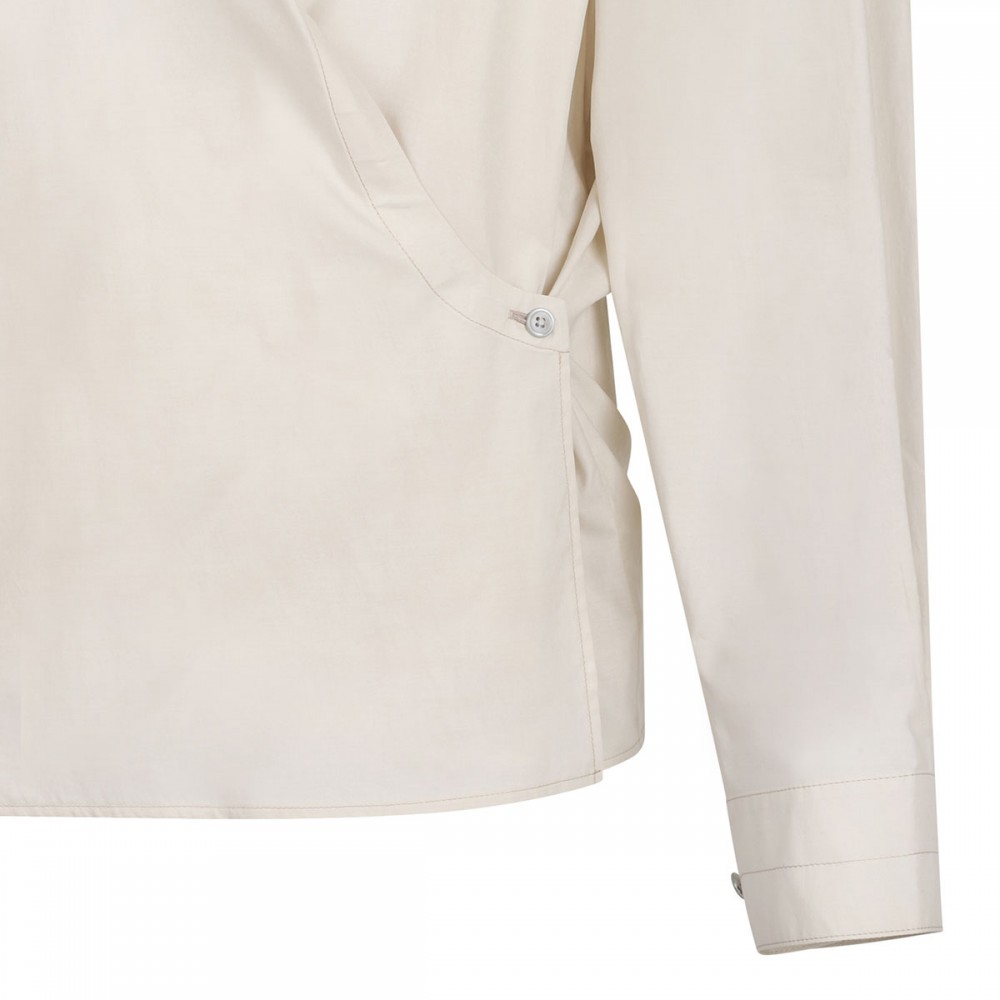 Straight collar twisted shirt