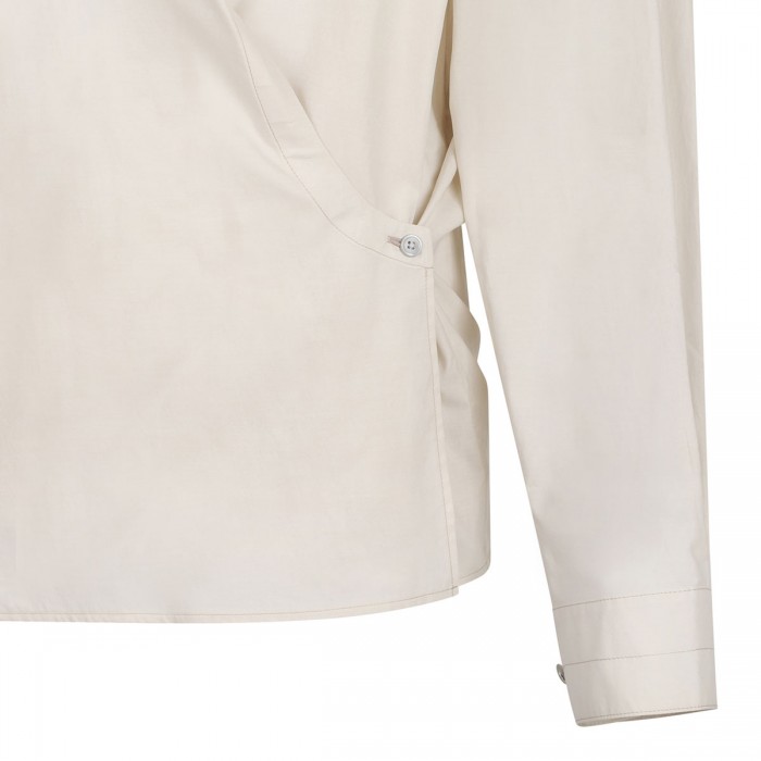 Straight collar twisted shirt