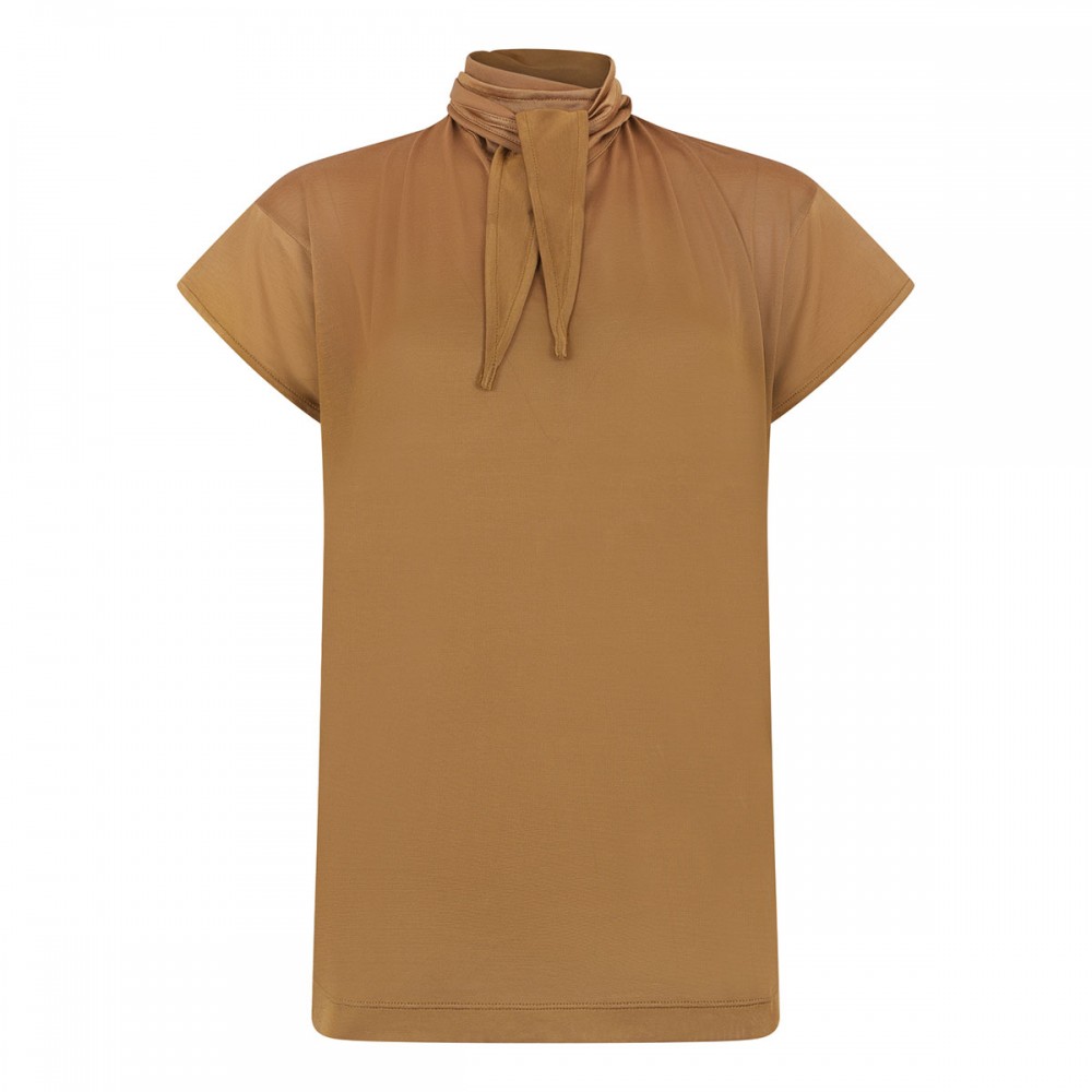 Short sleeve foulard top