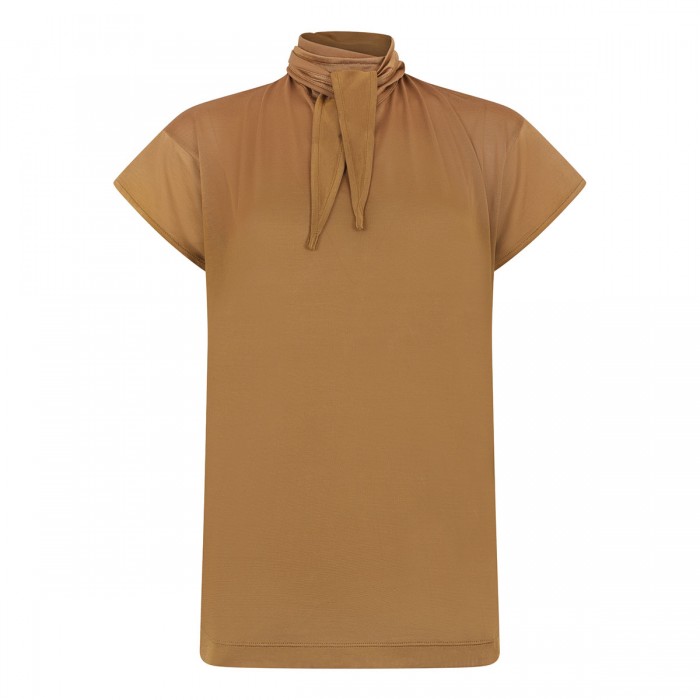 Short sleeve foulard top