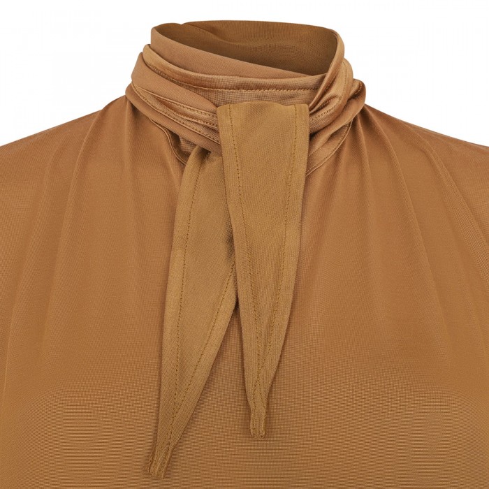 Short sleeve foulard top