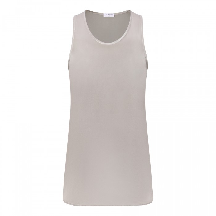 Silk satin tank top