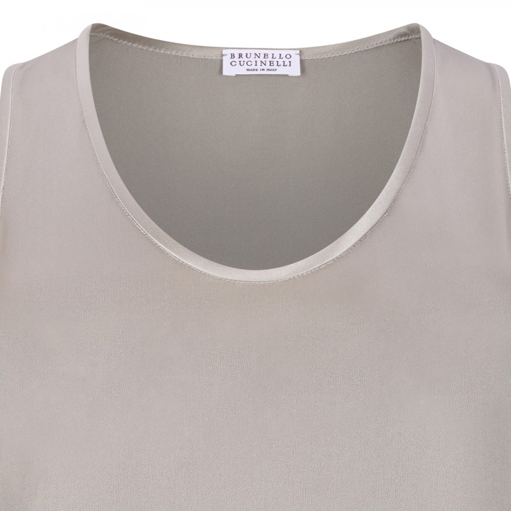 Silk satin tank top