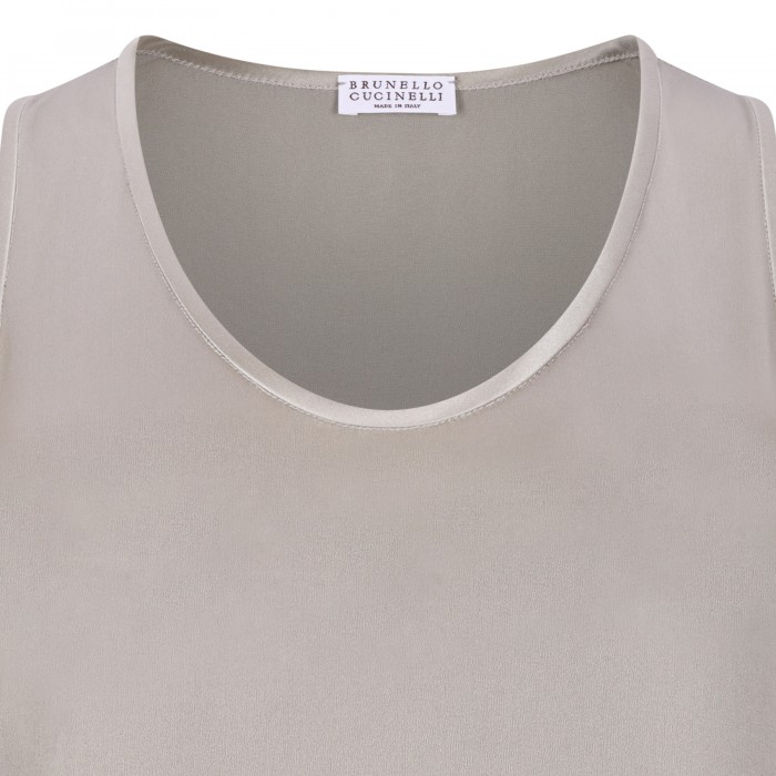 Silk satin tank top
