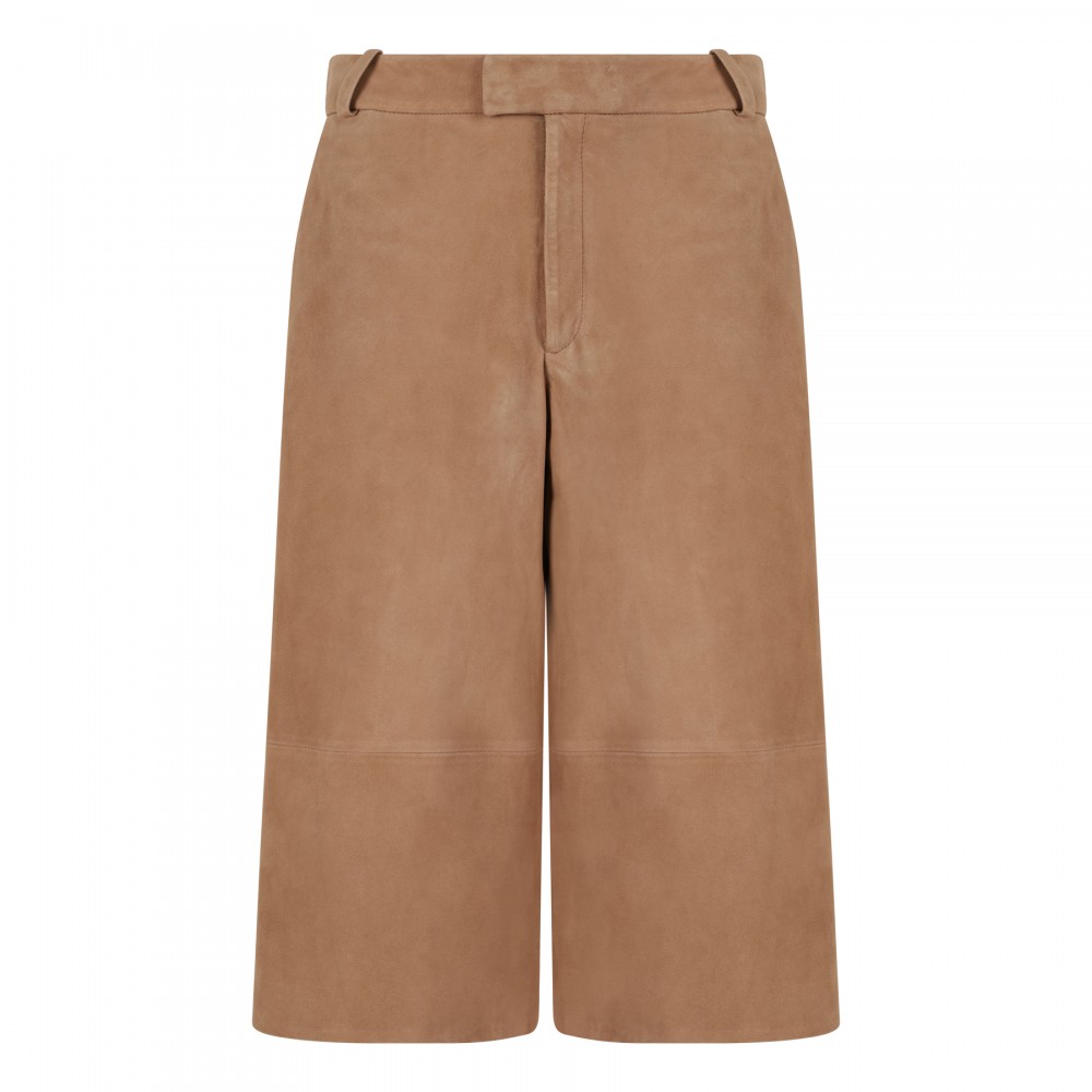 Jina suede bermuda pants