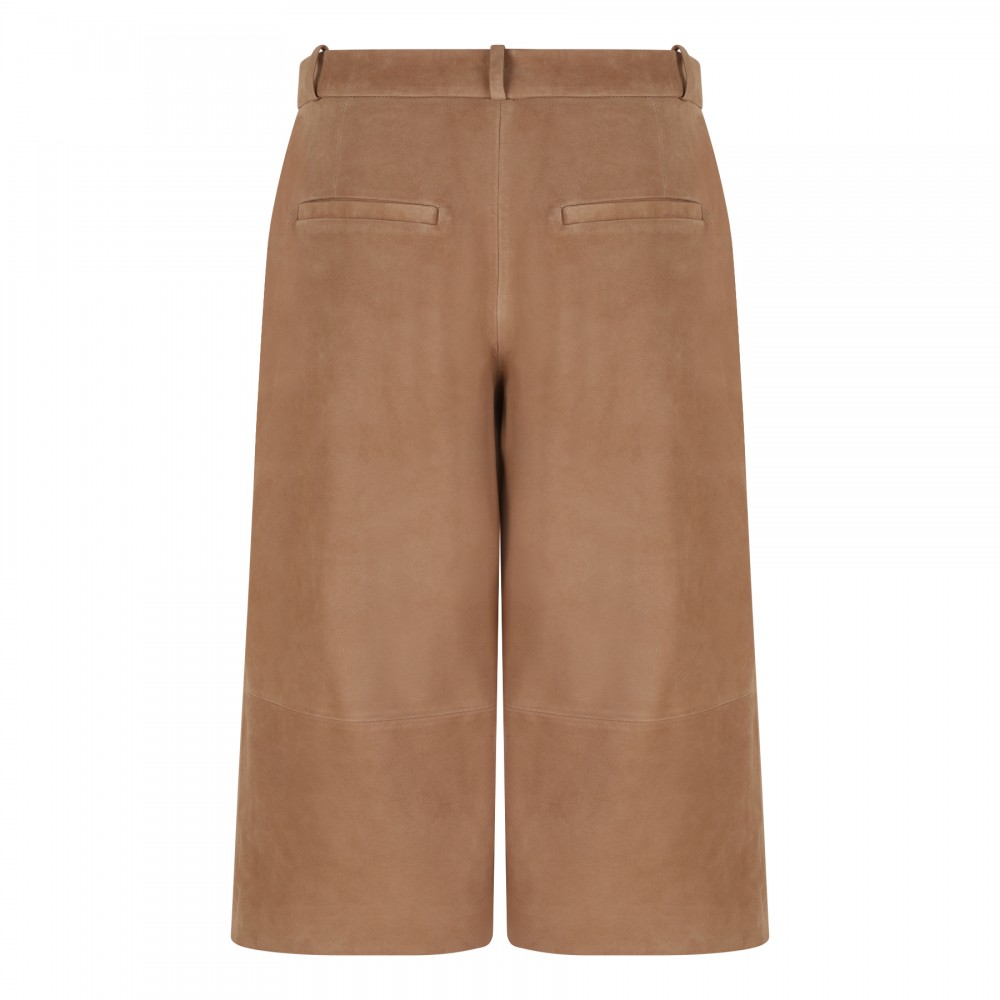 Jina suede bermuda pants