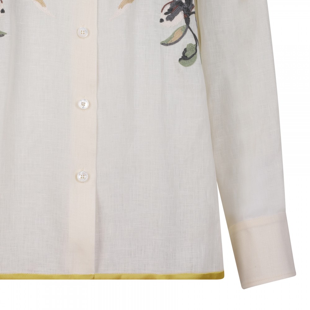 Embroidered linen shirt