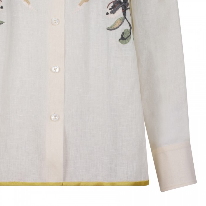 Embroidered linen shirt