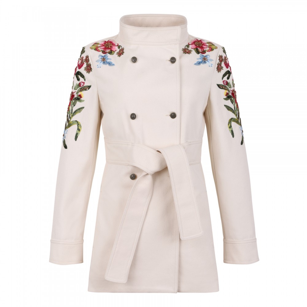 Embroidered denim jacket