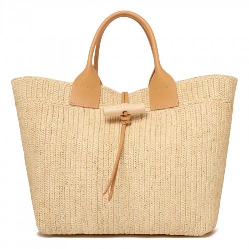 Le Roseau L raffia tote bag