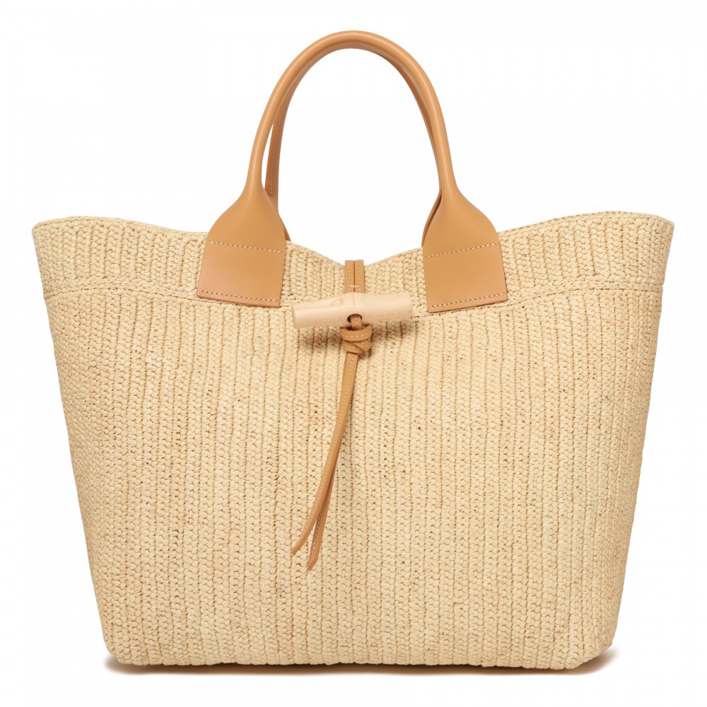 Le Roseau L raffia tote bag
