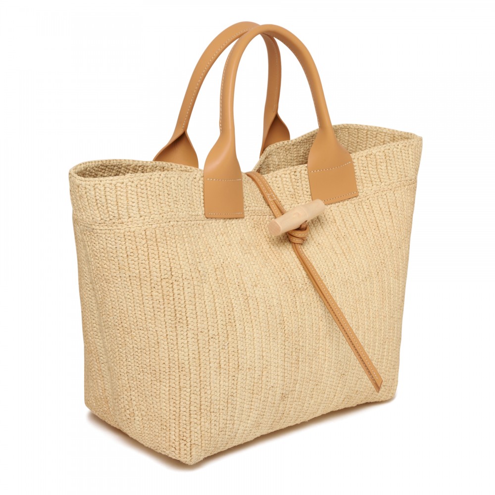 Le Roseau L raffia tote bag