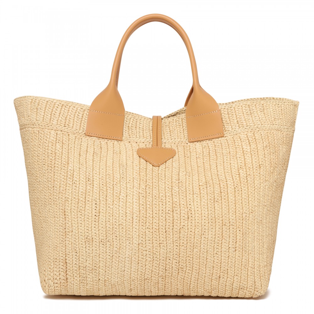 Le Roseau L raffia tote bag