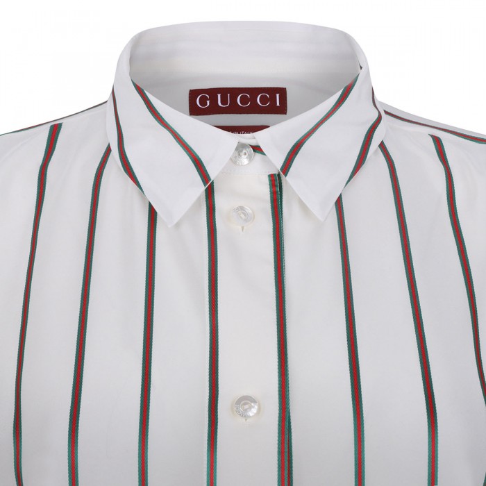 Web silk jacquard shirt