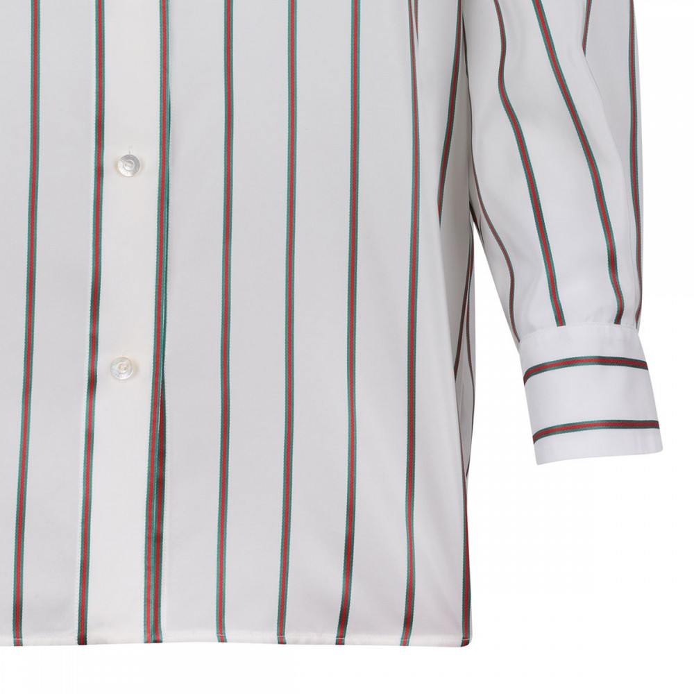 Web silk jacquard shirt