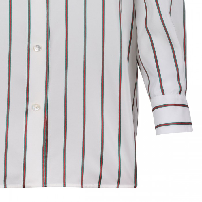 Web silk jacquard shirt