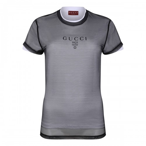 Double layered jersey T-shirt
