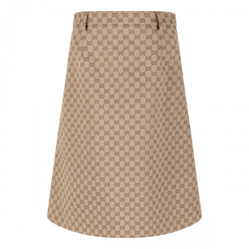 GG cotton canvas skirt