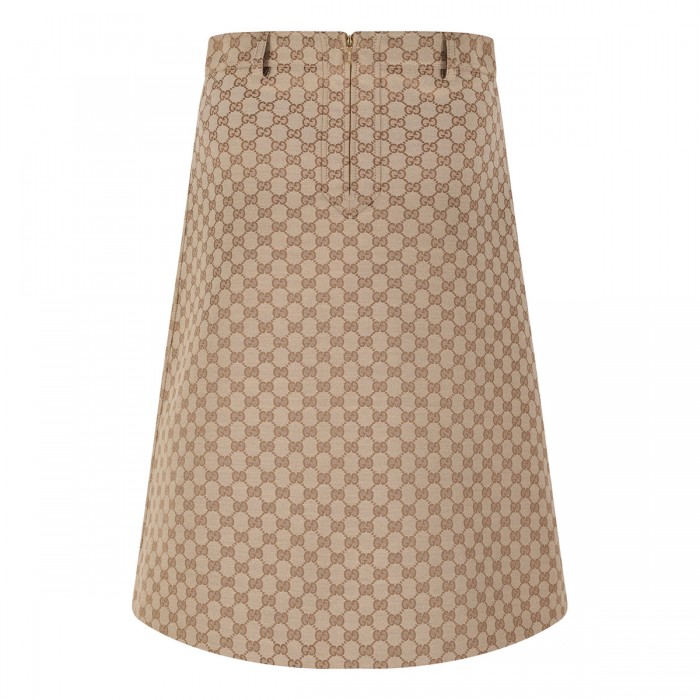GG cotton canvas skirt