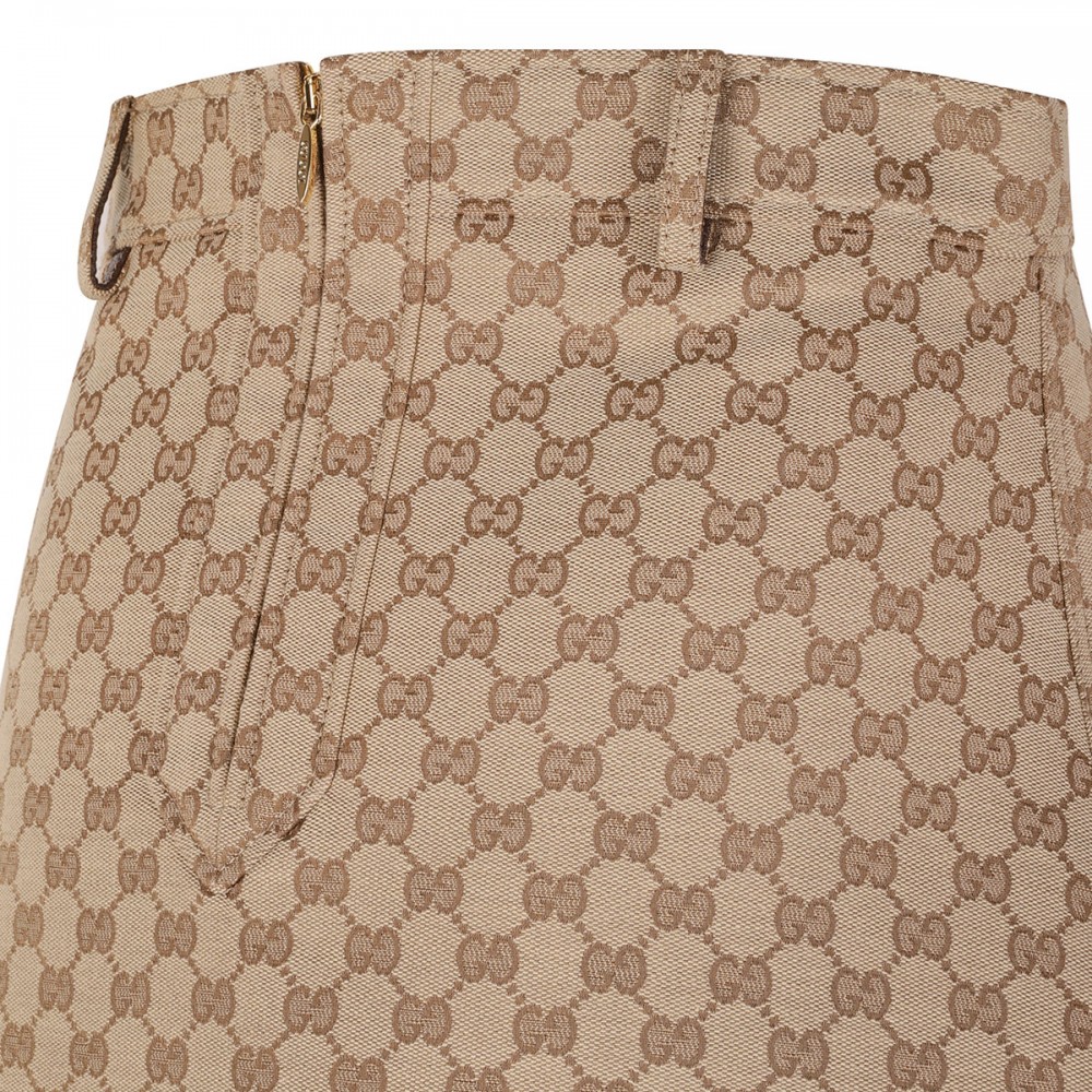 GG cotton canvas skirt