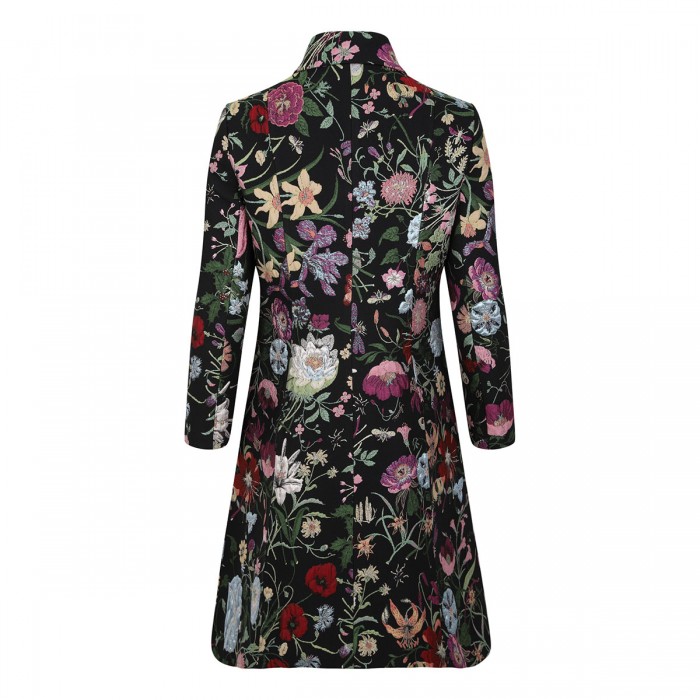 Flora silk brocade coat