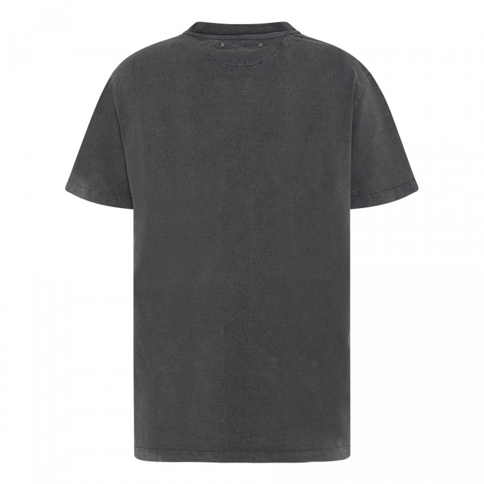 Crystal-embellished distressed T-shirt