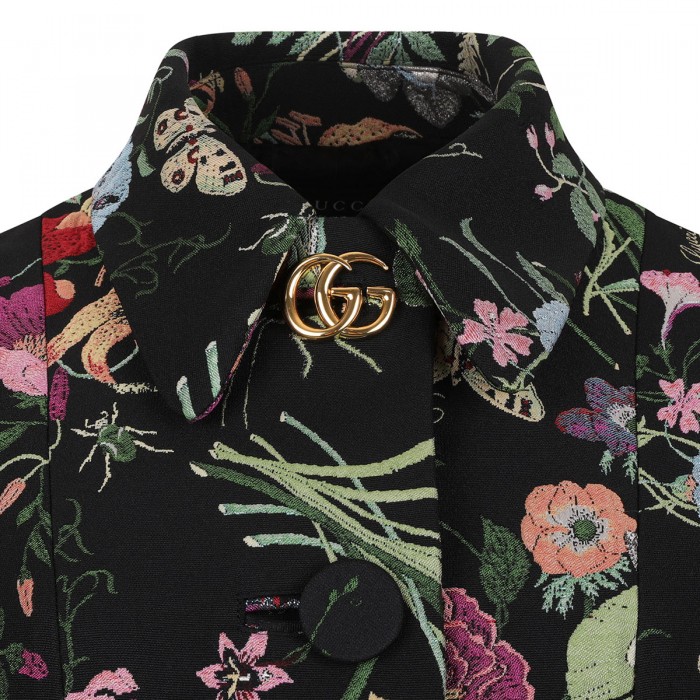 Flora silk brocade coat